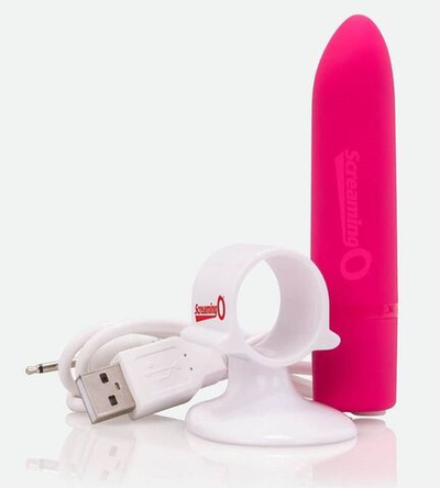 Гладкий мини-вибратор Charged Positive - 10 см. (Цвет: разноцветный)