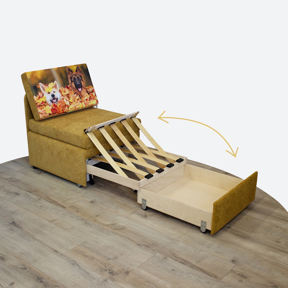 Кресло-кровать "Миник" 70 см, купон Собаки