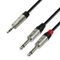 Adam Hall K4 YWPP 0300 - кабель аудио TRS (jack) stereo 3.5 mm - 2 х TRS (jack) mono 6.3 mm, 0.22 мм