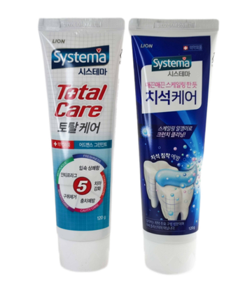 Зубная паста LION SYSTEMA набор Tartar plus care,Total Tpgreenmint 2шт по120г