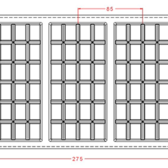 222 | Форма для шоколадных плиток &quot;Классика-1&quot; (275*175мм)