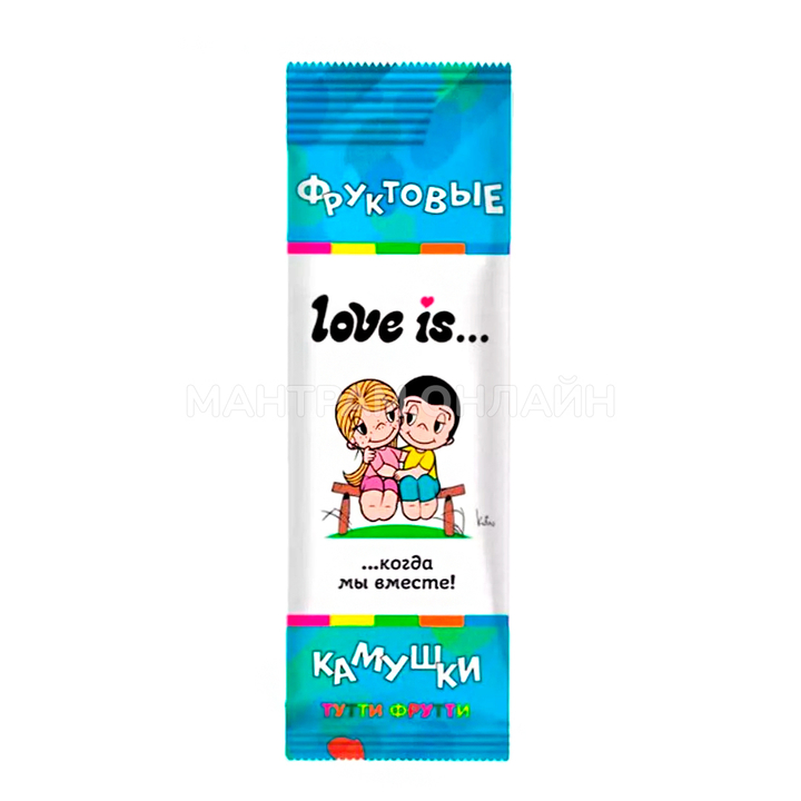 Драже жевательное Love Is фруктовые камушки вкус тутти-фрутти 12 г