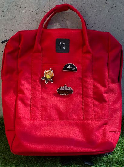 Значок деревянный (брошь)  Hills. Fire Pin