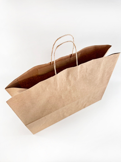 Крафт пакет 450 х 150 х 365 мм, с крученными ручками, 90 гр/м2