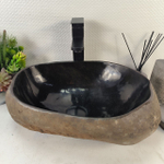 Каменная раковина из речного камня RS-05287 (45*34*15) 0861 из натурального камня