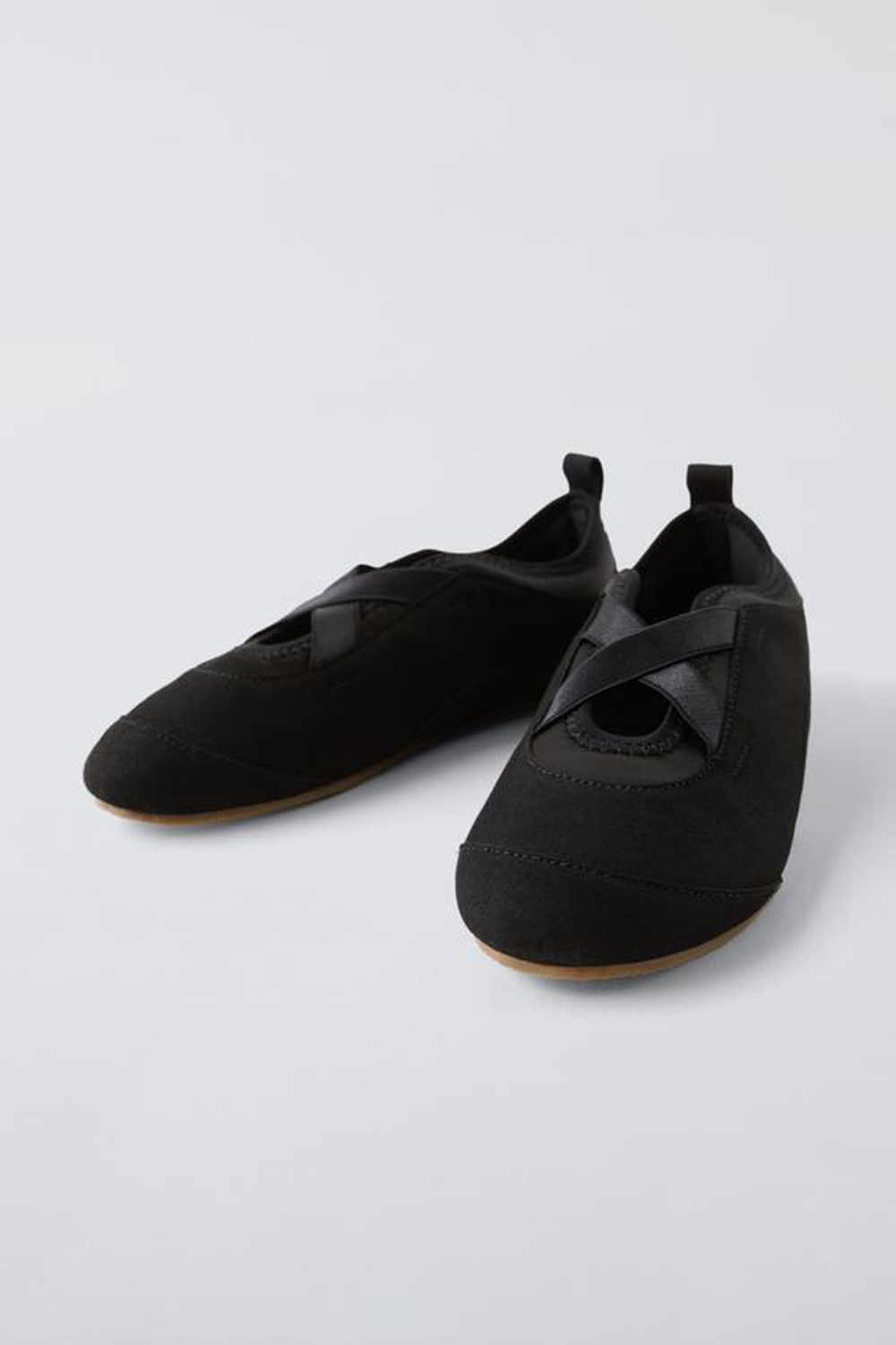 ZARA КРОССОВКИ БАЛЕТКИ, ЧЕРНЫЙ