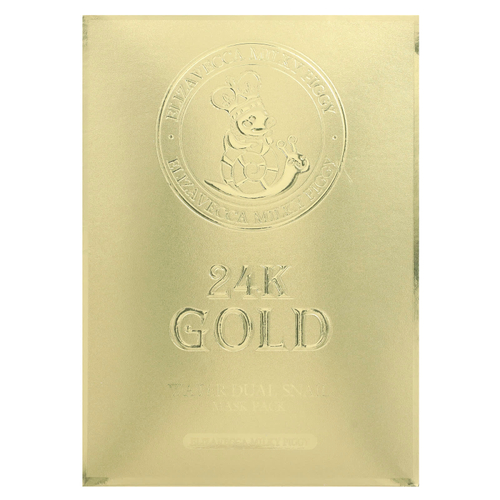 Elizavecca, Milky Piggy, 24-каратное золото, двойная водная маска с муцином улитки, 10 шт. по 25 г (0,88 унции)