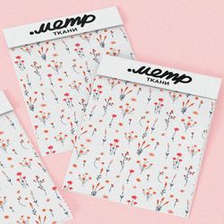 Ткань мембрана нежные полевые цветочки