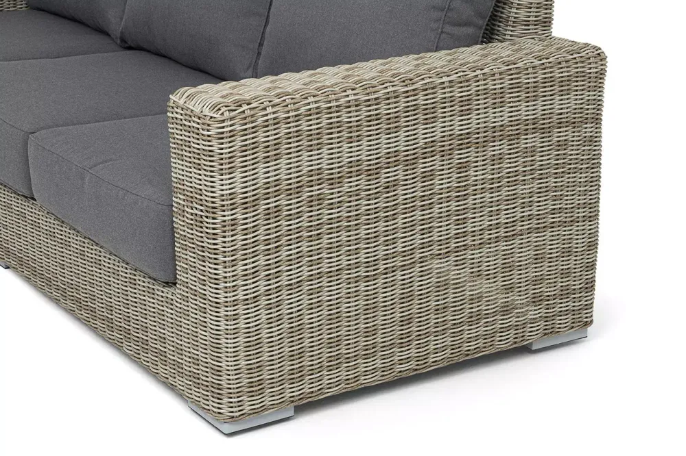 "Боно" диван из искусственного ротанга трехместный, цвет бежевый