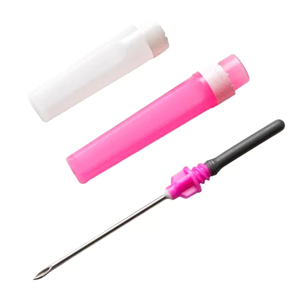 Игла двусторонняя "Lind-Vac" 18G*1 1/2", 1,2*38мм, розовая вет, MN1812, уп.100шт