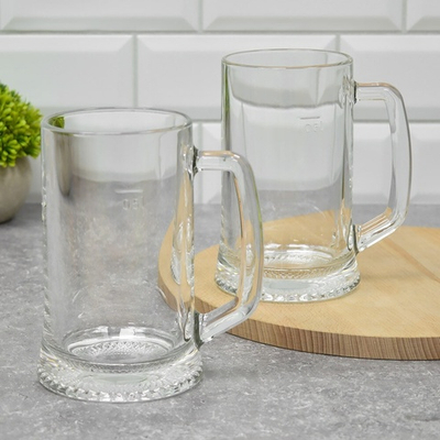 Набор кружек для пива 2шт 500мл "Время дегустаций. Пивная кружка"