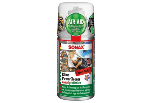 Sonax Очиститель системы кондиционирования для автомобиля с пробиотиком "Вишневый удар" 0,15л (Дымовая шашка)