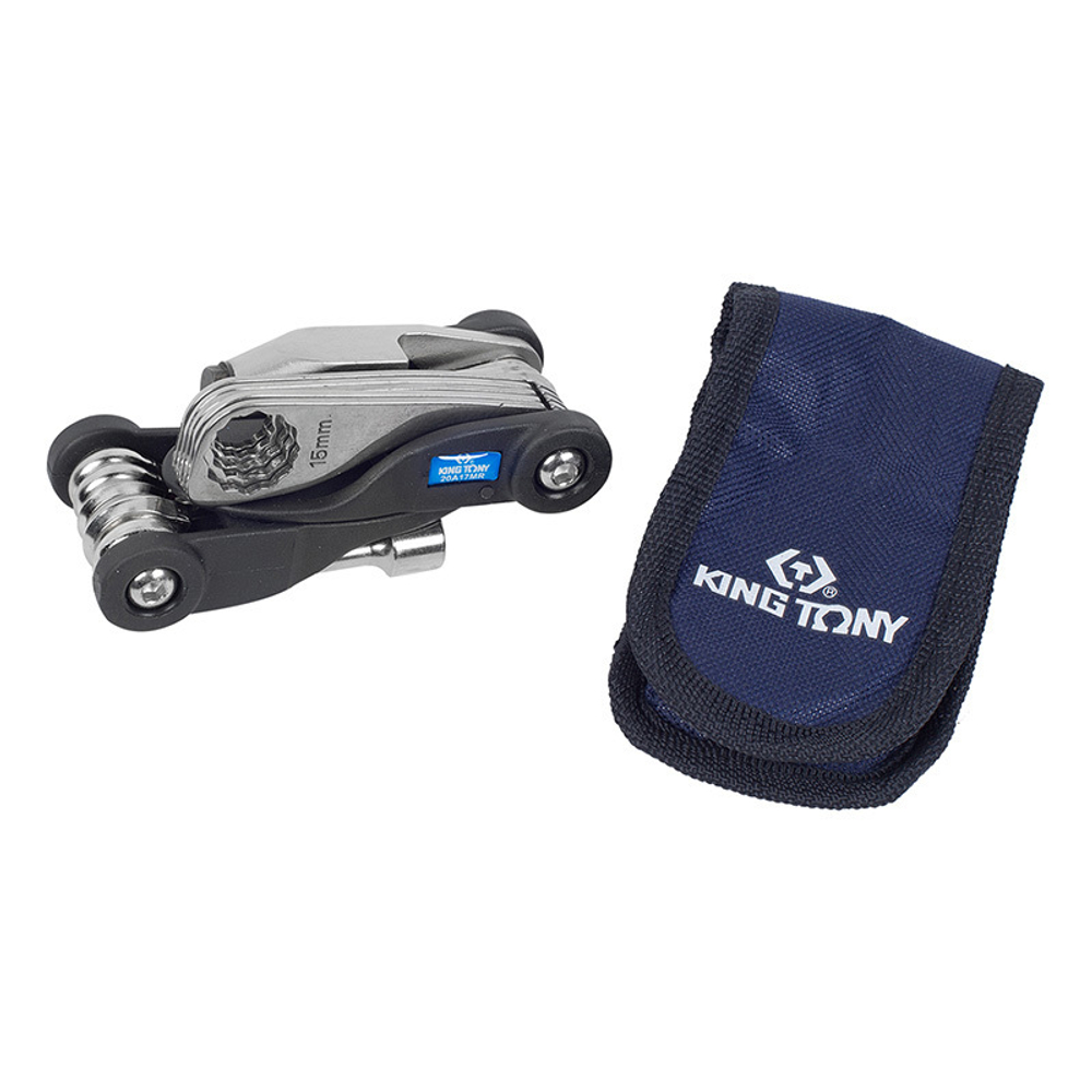 KING TONY (20A17MR) Набор инструментов для ремонта велосипедов, 17 предметов