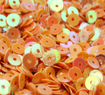 ПН004ДС4 Пайетки круглые плоские, цвет: оранжевый непрозрачный (с перламутровым AB),  4 мм, 10 грамм