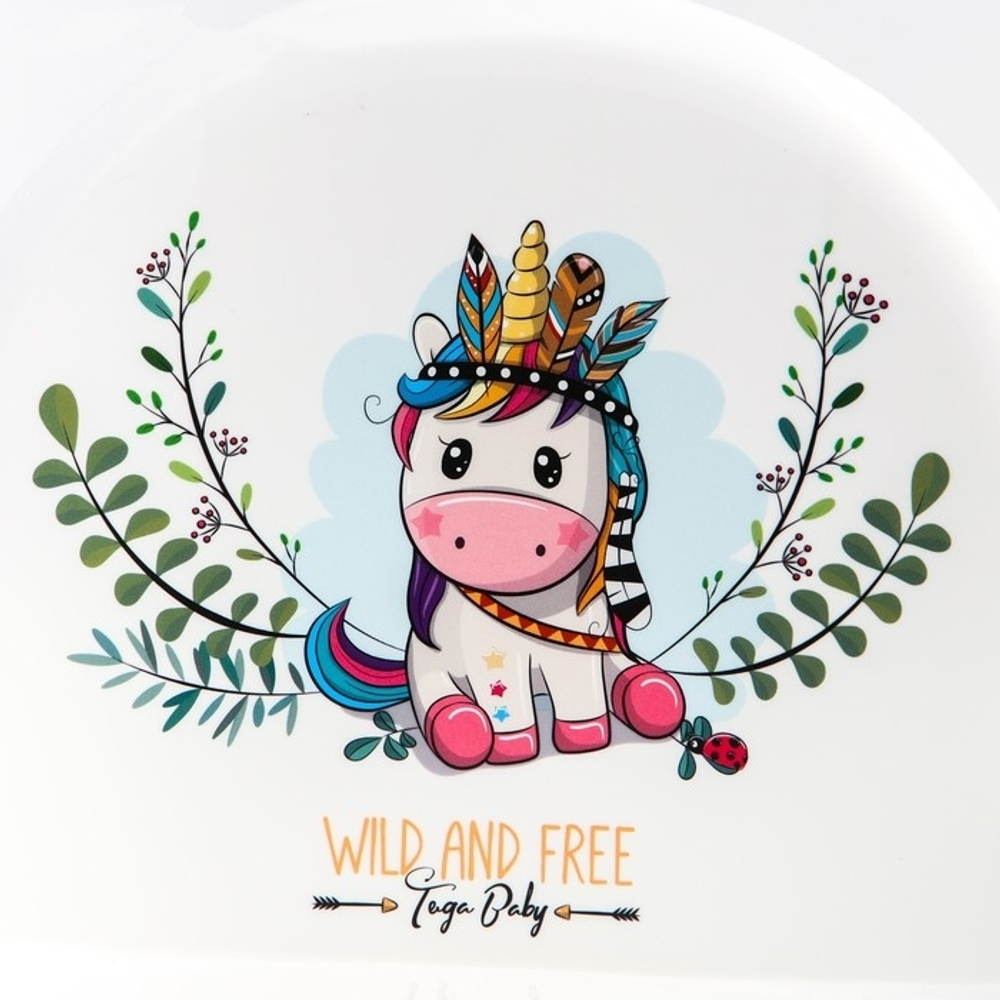 Горшок Стульчик  "ДИКИЙ ЗАПАД - ЕДИНОРОГ"  (white/pink-белый/розовый)