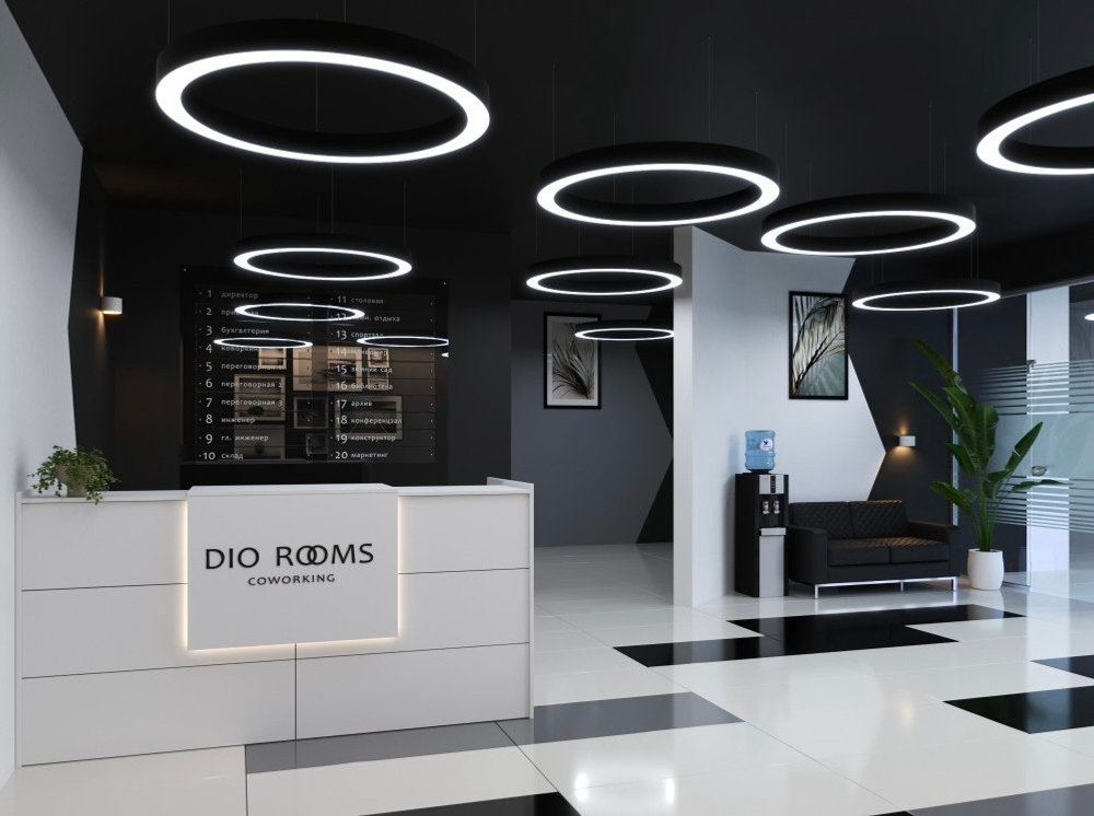 Подвесной LED светильник кольцевой OREOL-1000 75Вт 5000К 6375Лм черный IP20 1000х1000х100мм DARKLUM