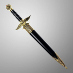 Сувенирный кортик, ножны металл золотой орел в виде упора, рукояти огранка на ножнах 39 см.