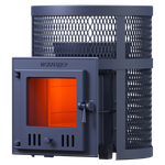 Чугунная печь для бани Искандер 18 (М) в сетке