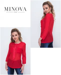 Рубашка 1039-красный Minova