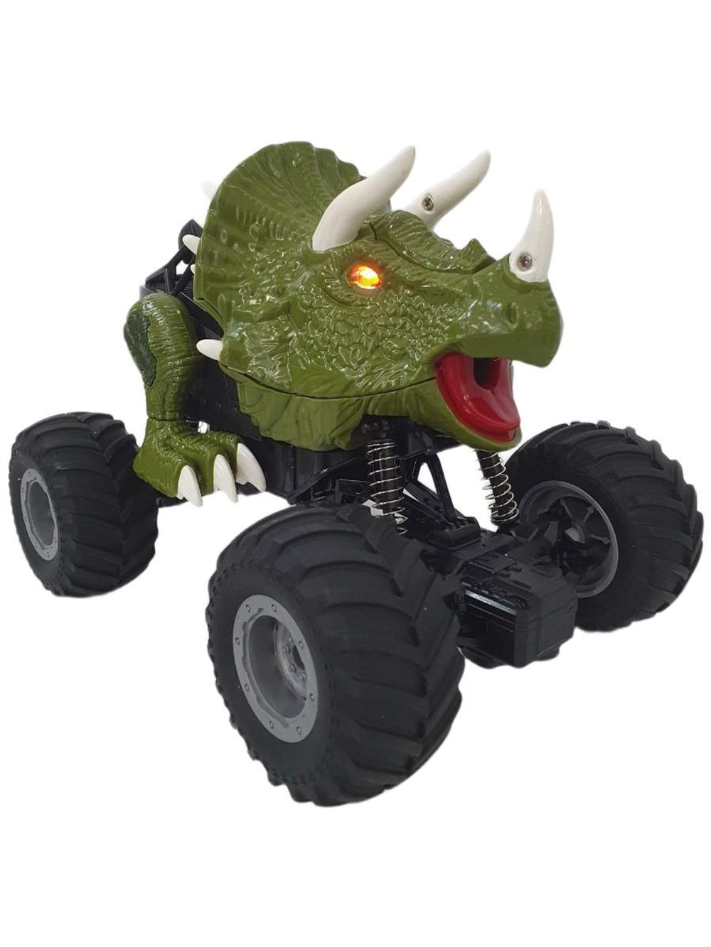 Машинка-динозавр на радиоуправлении с паром, USB зарядное устройство, световые и звуковые эффекты