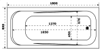 Ванна BAS Кварта 180x80