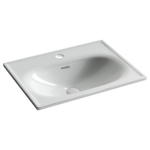 Раковина накладная CERAMICANOVA Sabo с отверстием под смеситель 600x460x130 белый