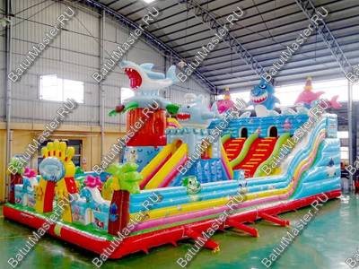 Коммерческий надувной батут "На морском дне" 18*9*7 м