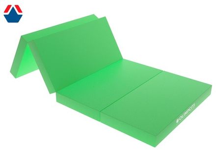 Мат спортивный складной 1000х2000х100 мм  4 сложения (вин.кожа) САЛАТОВЫЙ