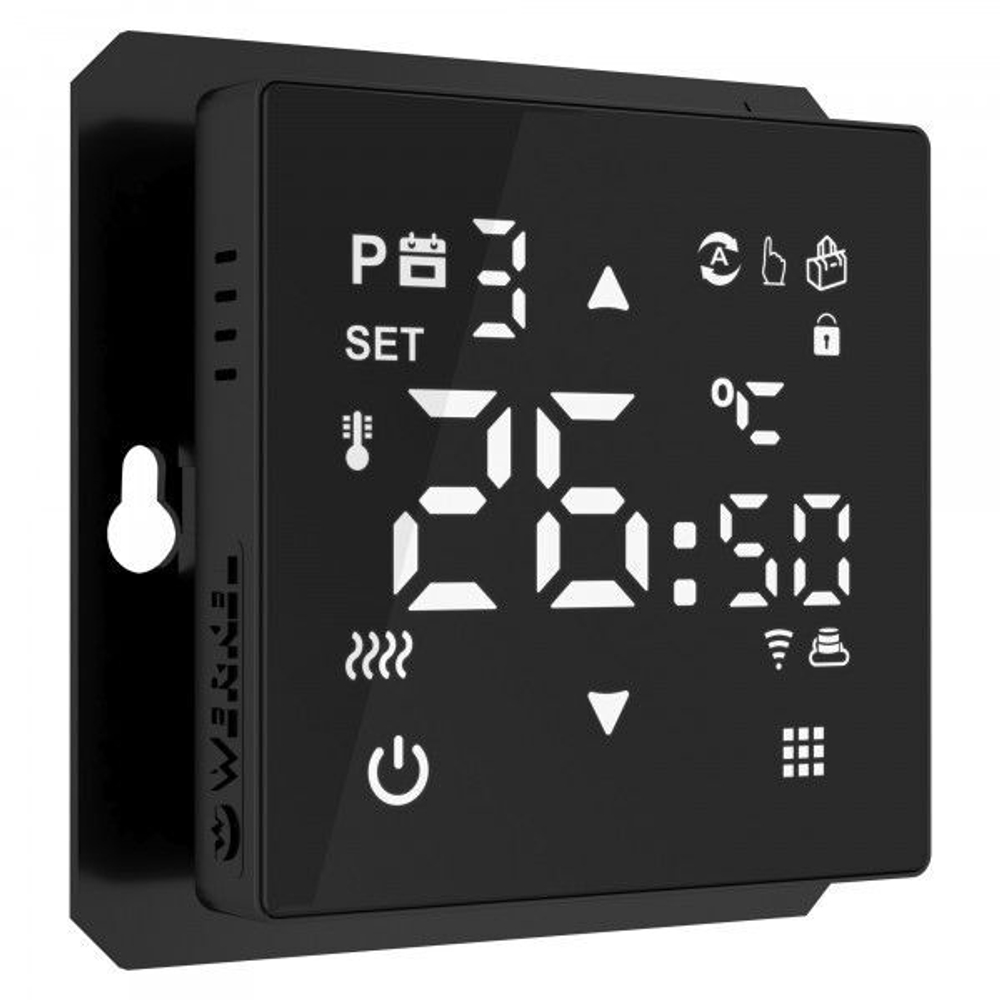 Умный сенсорный терморегулятор для теплого пола (черный)