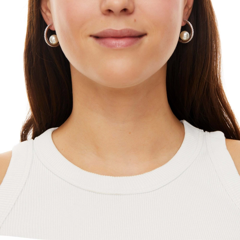 Серьги-кольца Блестящие Жемчужины