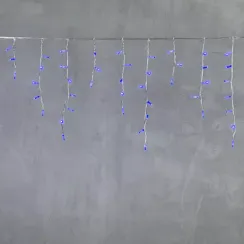 Светодиодная бахрома с колпачком 3,1*0,5 м., 120 синих LED ламп, прозрачный провод ПВХ, IP65, LTC (PIL120CAP-10-2B)