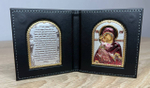 Складень карманный Владимирская БМ с молитвой, эмаль 95х105