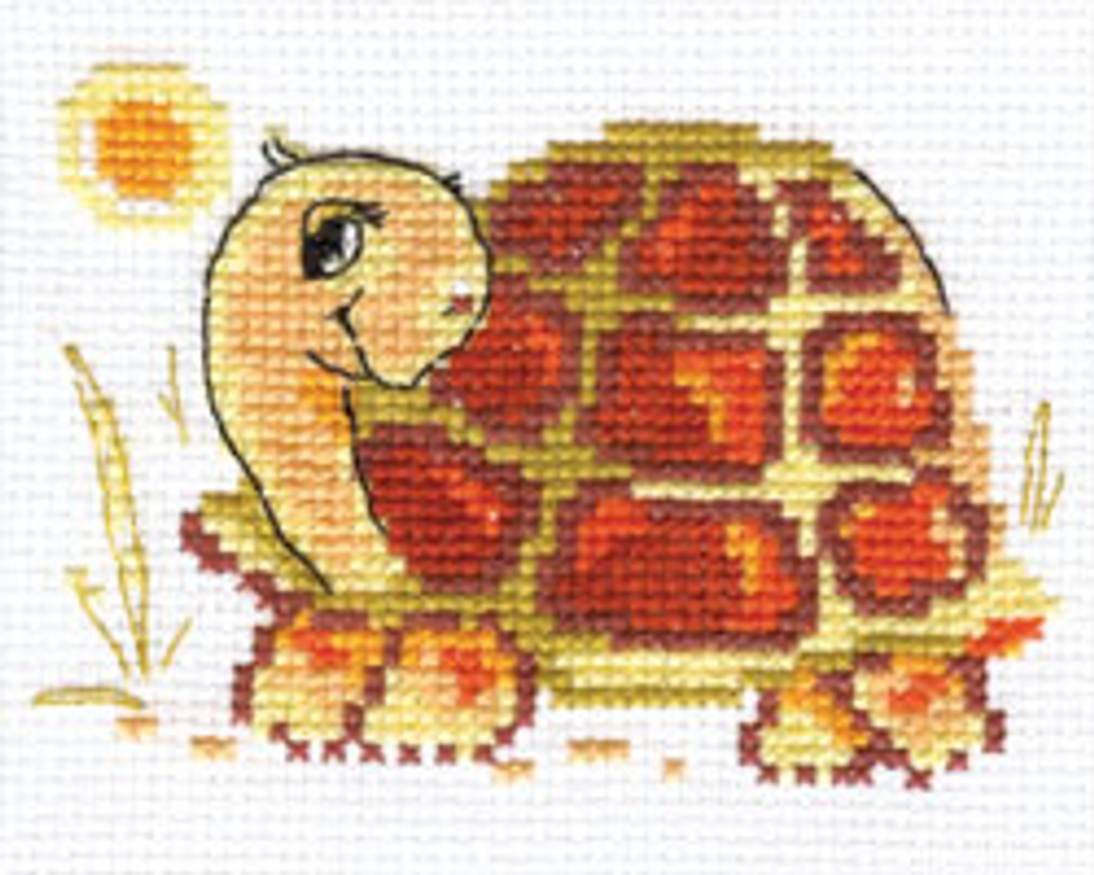 Черепашка¶Размер: 10х7 см ¶Кол-во цветов: 9