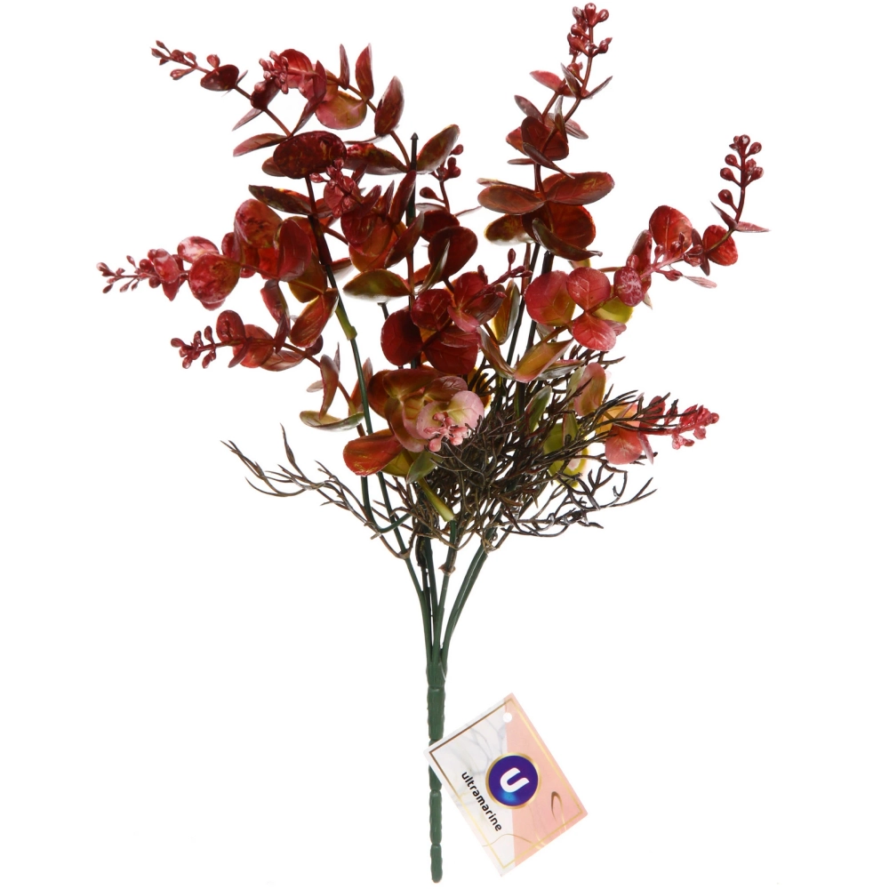 Искусственные цветы «Волшебство трав» 35см Эвкалипт красный