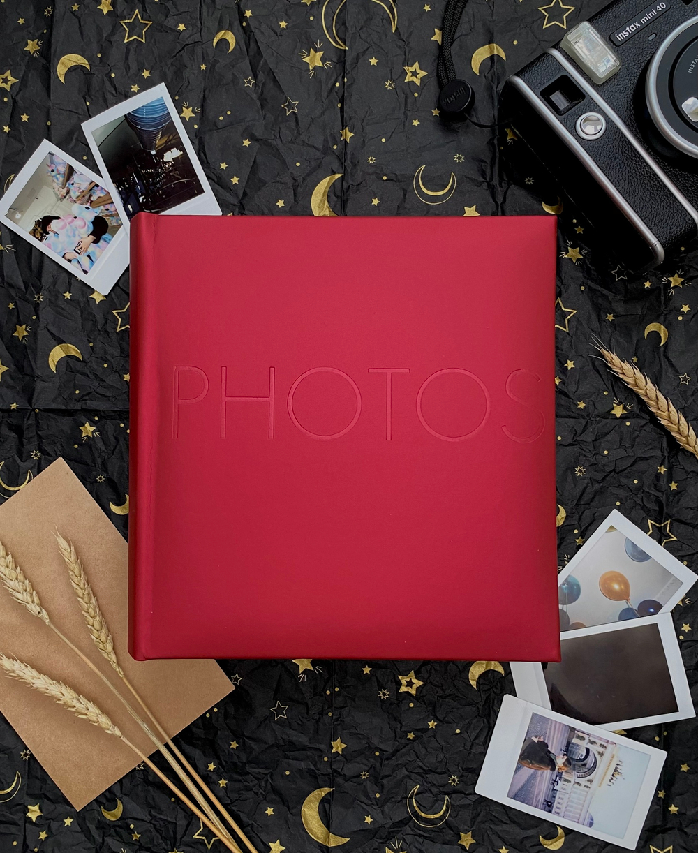 Фотоальбом Делюкс на 200 фото 10х15 см, бум. листы , книж. переплет cherry