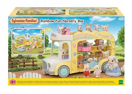 Игровой набор Sylvanian Families - Rainbow Fun Nursery Bus - Красочный двухэтажный автобус - Сильвания Фэмили 5744