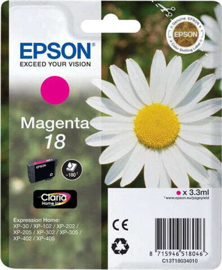 Epson Daisy Singlepack Magenta 18 Claria Home Ink C13T18034010