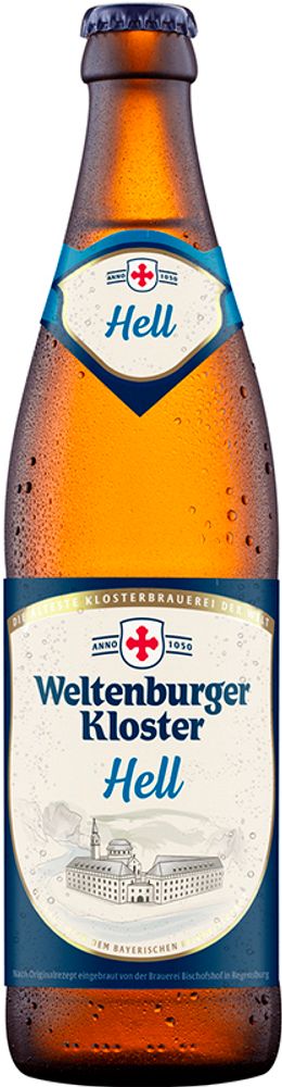 Пиво Вельтенбургер Клостер Хелл / Weltenburger Kloster Hell 0.5 - стекло