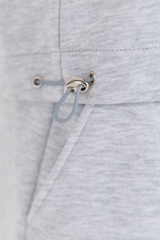 Свитшот из футера с V-образным вырезом, серый