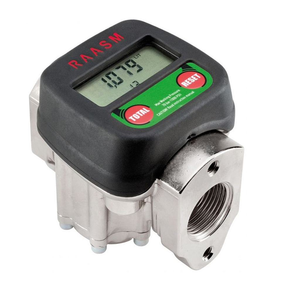 Цифровой счетчик литров для масла, 100 л/мин, подключение F/F 1", ECODORA (Италия)