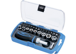 Отвертка реверсивная с набором бит и торцевыми головками, 41 шт Барс