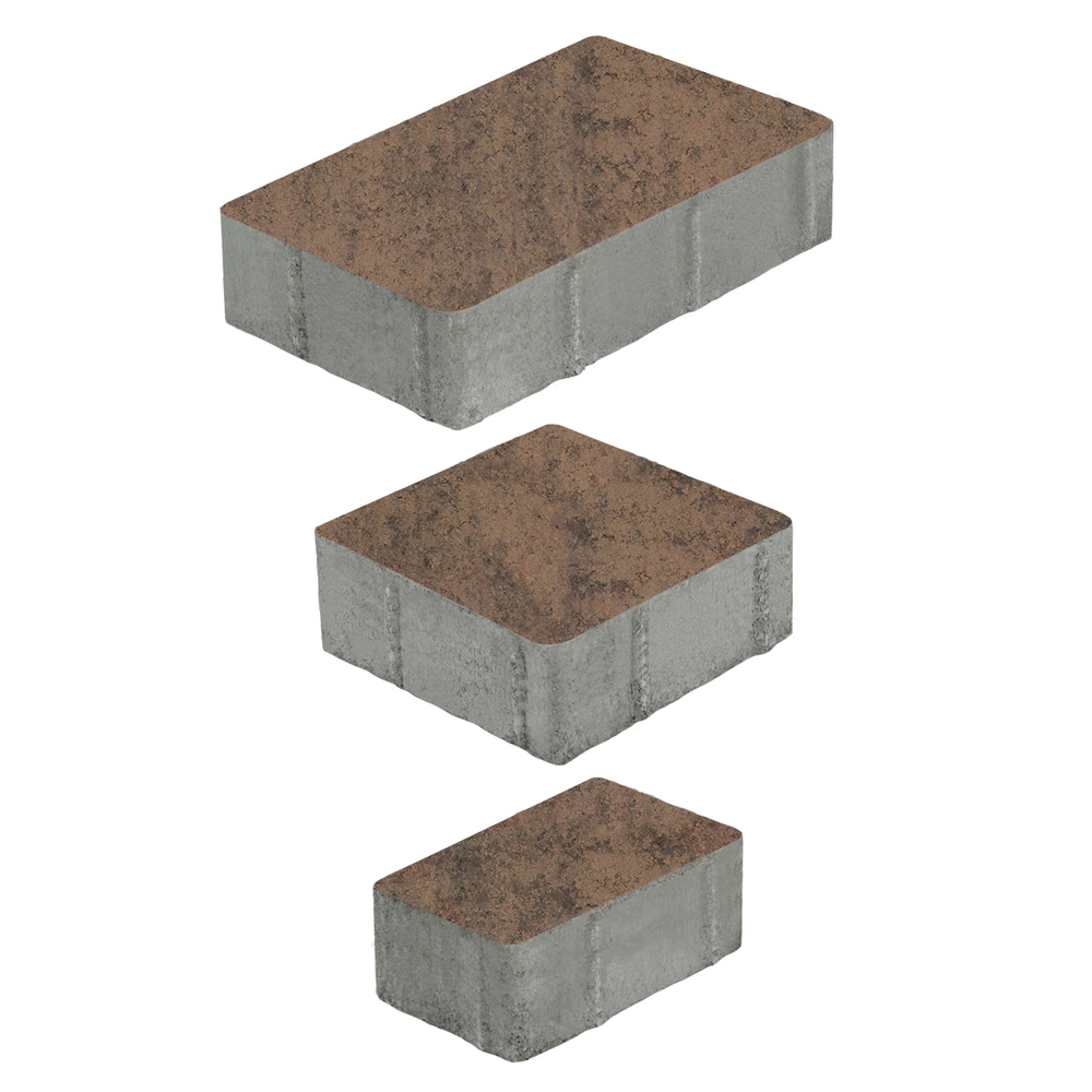 Тротуарная плитка СТАРЫЙ ГОРОД - Листопад гладкий Шелковица, комплект из 3 видов плит