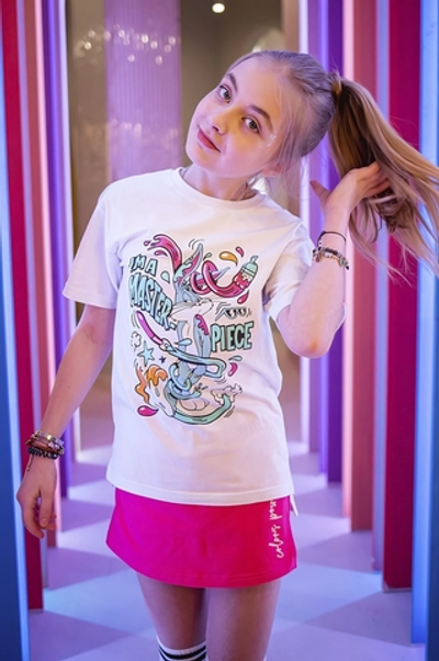 Юбка-шорты для девочек фуксия р-р 116 0036_Лс22 (Батик)