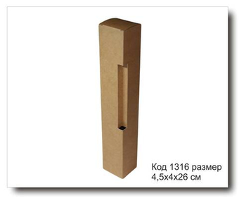 Коробка Код 1316 размер 4,5х4х26 см для диффузора (крафт картон)