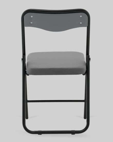 Стул складной Джонни велюр велютто темно-серый каркас черный матовый