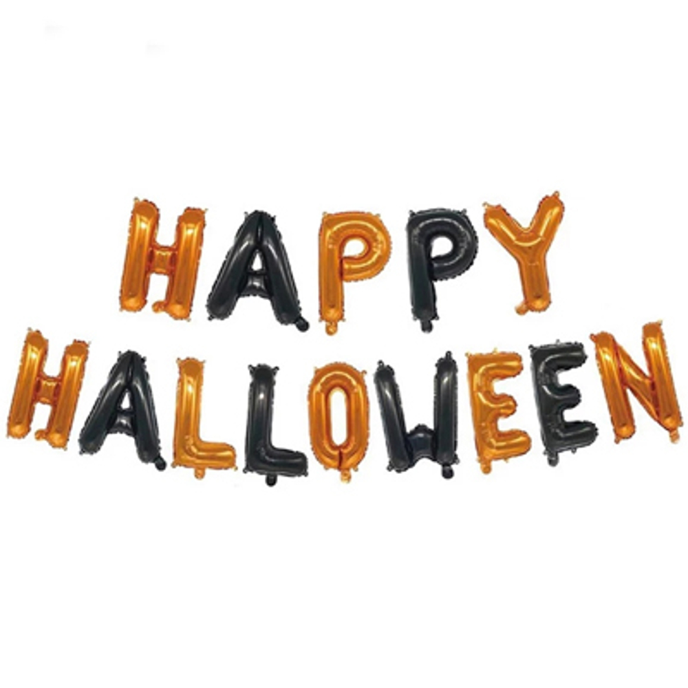 Набор шаров букв (16"/41 см) Мини надпись Happy Halloween, 1 шт. В61