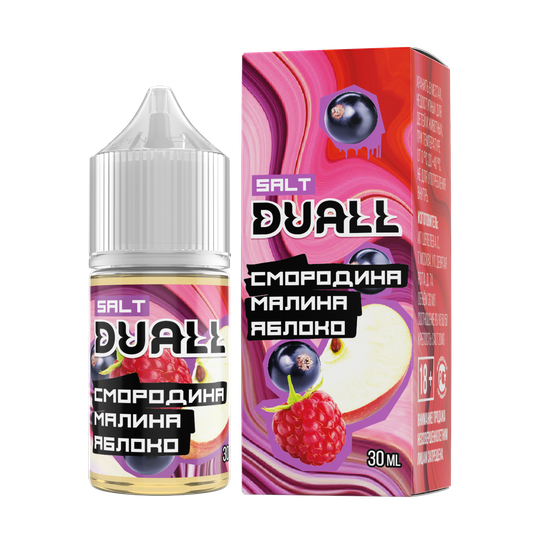 Жидкость (М) Duall Zero (28 мл, 0 мг) Смородина Малина Яблоко