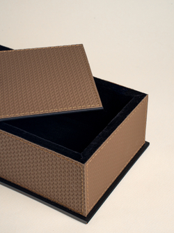 Шкатулка из кожи Коричневая