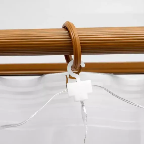 Занавес-роса 2.8×3 м. на крючках, пульт, IP20, серебристая нить, 300 мульти LED, 8 режимов, USB, Luazon Lighting (4814715)