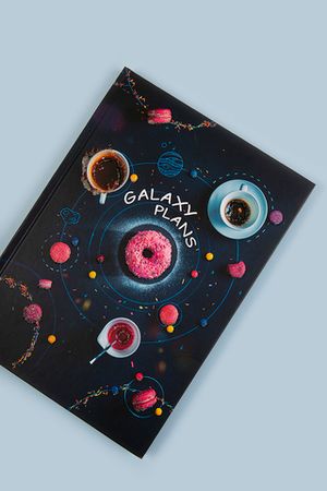 Бизнес-блокнот А5, 80л ''Galaxy plans'' черный